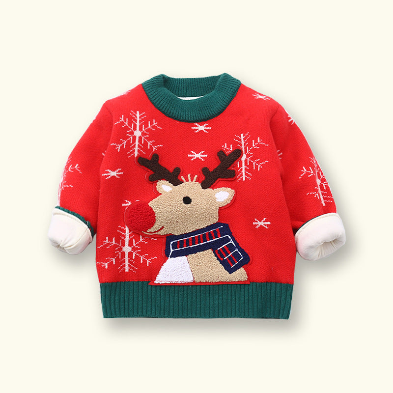 Holiday Reindeer Pullover – Thick & Warm