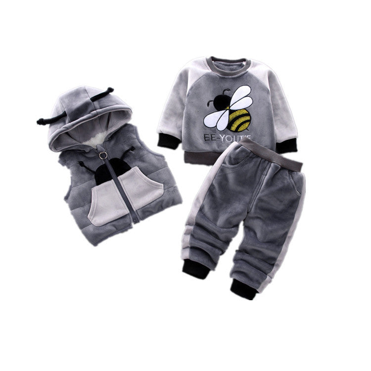 Cozy Bee 3-Piece Baby Fleece Outfit