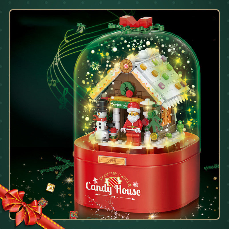 Santa Claus Candy House Music Box
