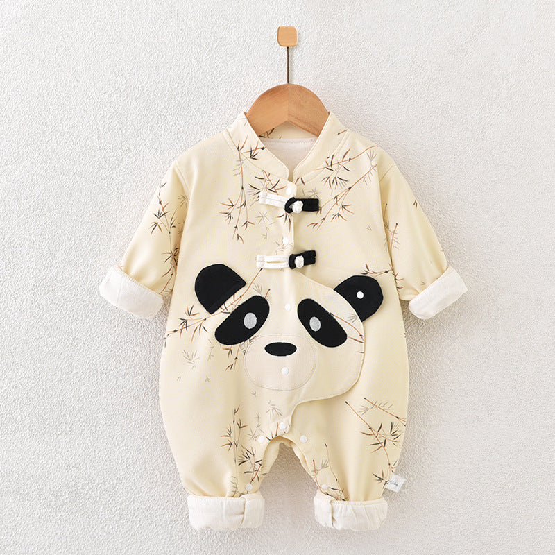 Cozy Panda Baby Romper – Soft & Warm