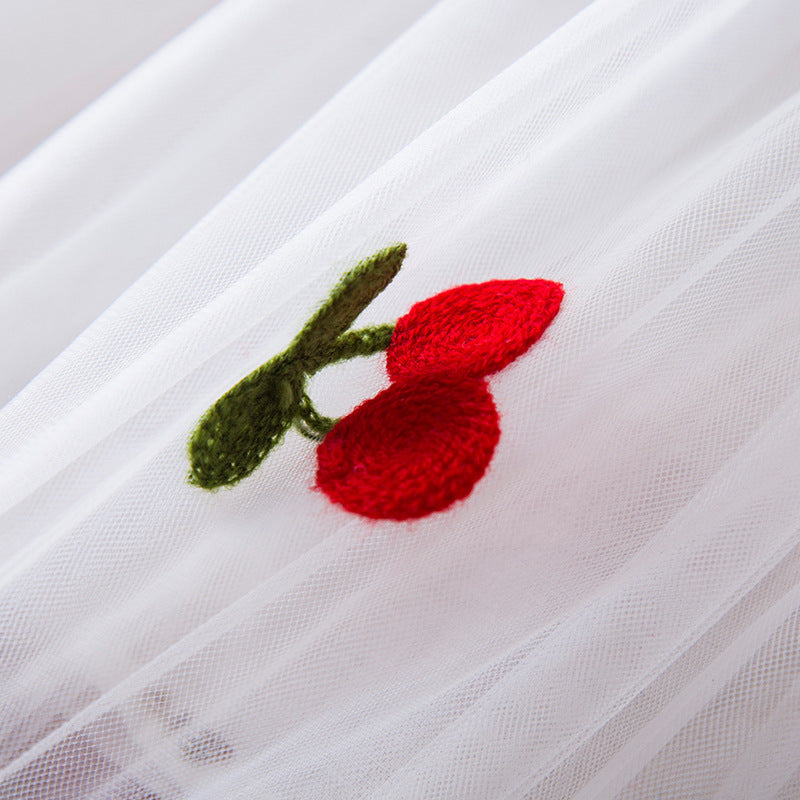 Cherry Princess Tulle Dress with Butterfly Wings