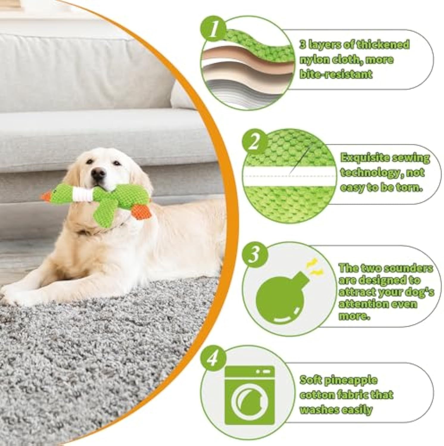 Squeaky Duck Dog Toy