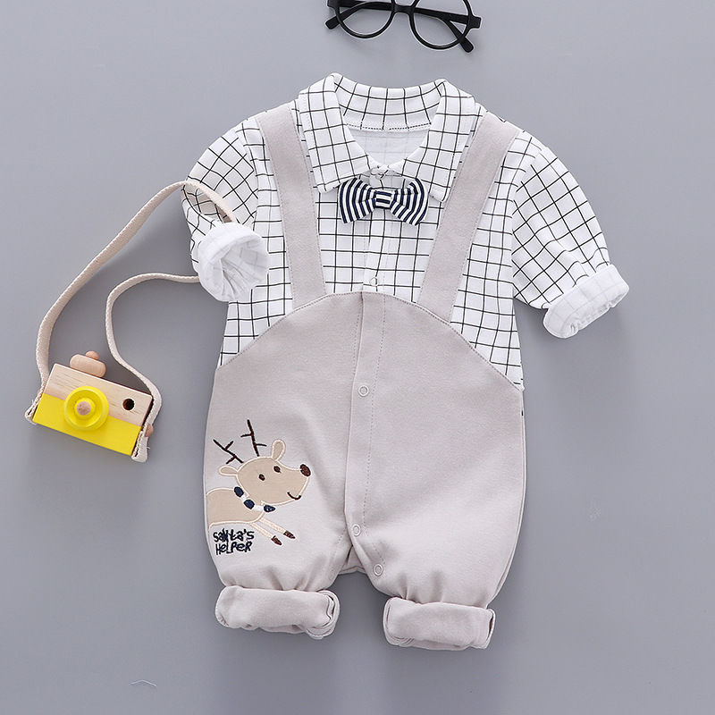 Baby One-piece Long-sleeved Romper Cotton Pajamas