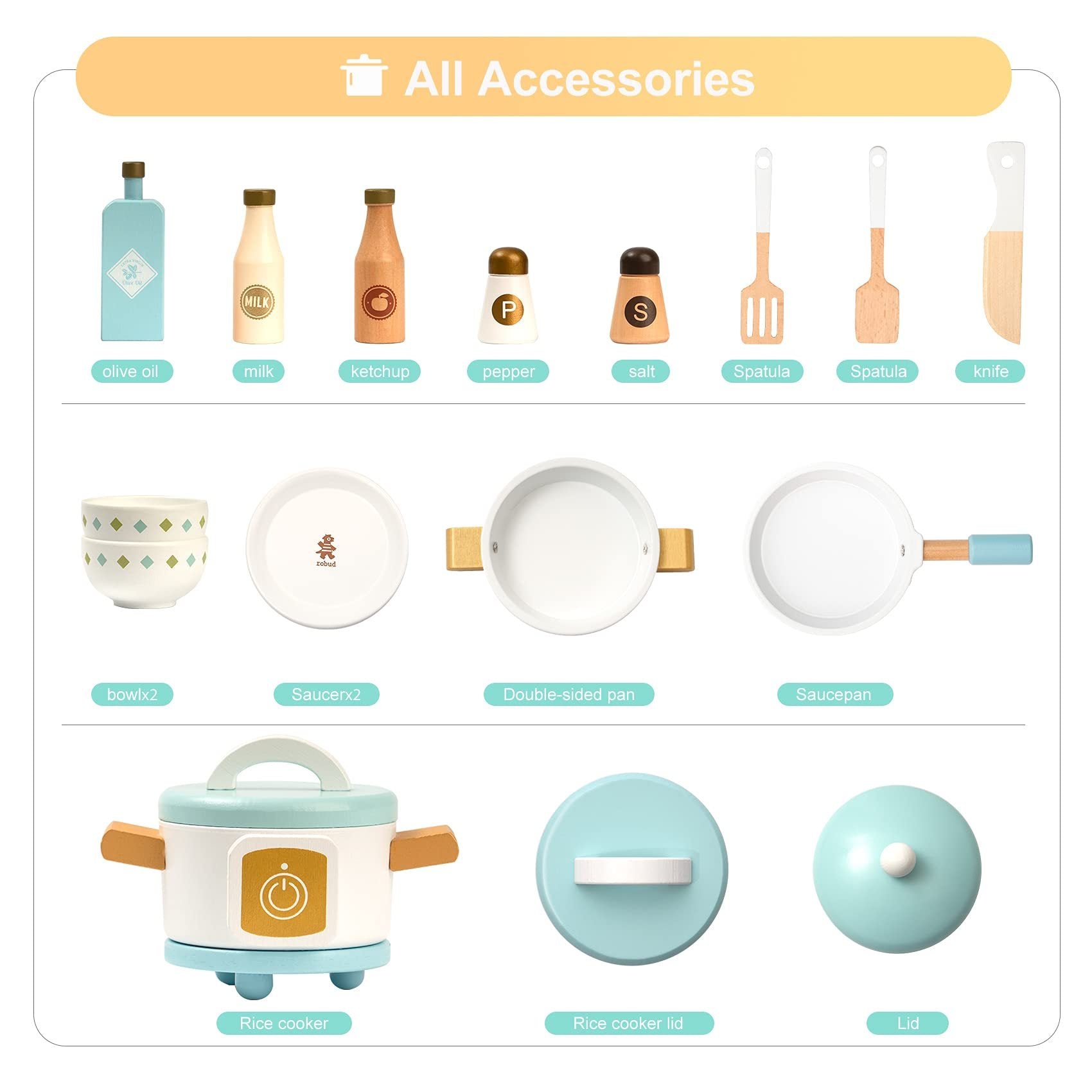 ROBOTIME Pretend Kitchen Set